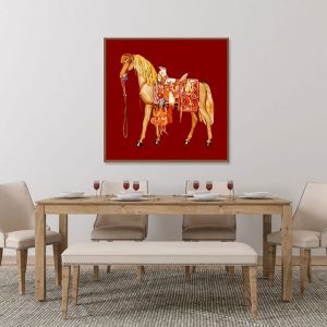 Tranh đơn ngựa nâu CV01483