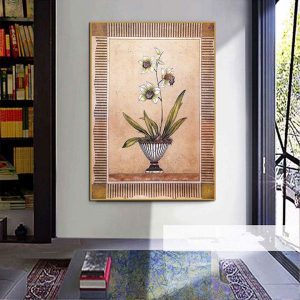 Tranh đơn chậu hoa cổ điển CV01484