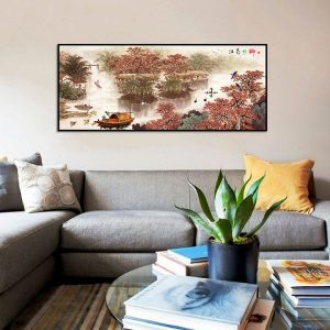 Tranh đơn phong cảnh sông nước CV01501