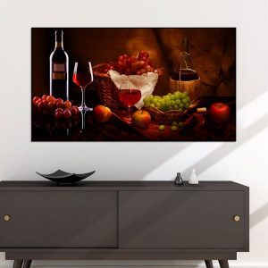 Tranh đơn ly rượu vang đỏ CV01511