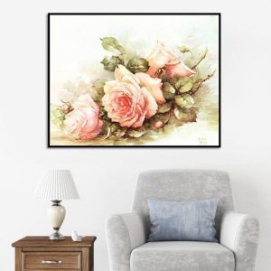 Tranh đơn cành hoa hồng CV01562