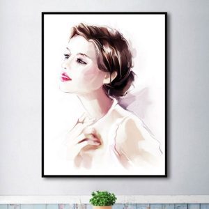 Tranh đơn họa chân dung cô gái CV01607