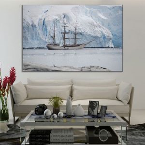 Tranh đơn núi băng và con thuyền CV01614