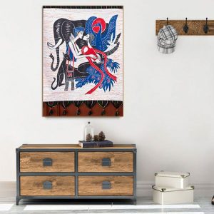 Tranh đơn trừu tượng nghệ thuật dân gian CV01616