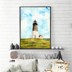 Tranh đơn vẽ đèn hải đăng CV01621