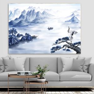 Tranh đơn thiên nhiên sông núi CV01622