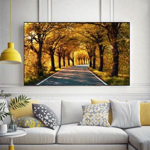 Tranh đơn con đường lá vàng CV01624