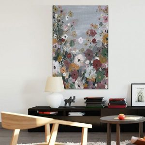 Tranh đơn vẽ sơn dầu cánh đồng hoa CV01672