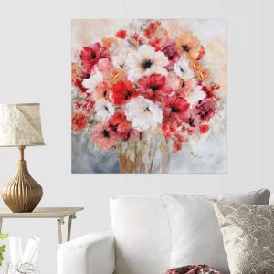 Tranh đơn vẽ hoa sơn dầu CV01677