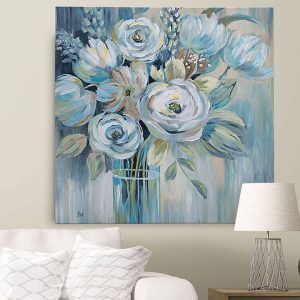 Tranh đơn cốc hoa hồng xanh CV01682