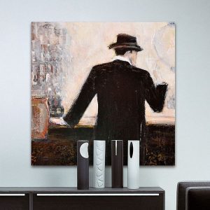 Tranh đơn vẽ người đàn ông vest đen CV01713