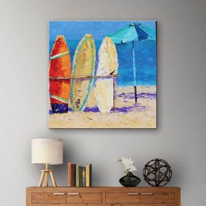 Tranh đơn vẽ sơn dầu ván lướt sóng CV01716