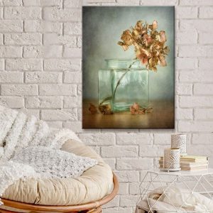 Tranh đơn tĩnh vật bình hoa khô CV01727