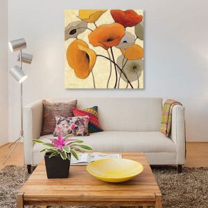 Tranh đơn vẽ hoa poppy CV01744