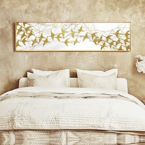 Tranh đơn trừu tượng đàn chim vàng CV01752