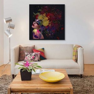 Tranh đơn nghệ thuật cô gái hoa CV01753