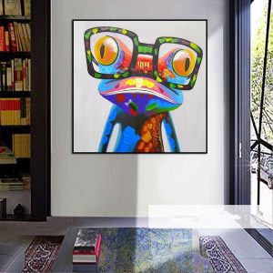 Tranh đơn chú ếch đeo kính CV01854