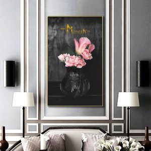 Tranh đơn bình hoa hồng CV01863