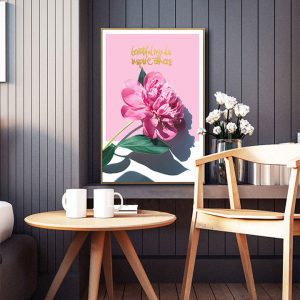 Tranh đơn hoa thược dược CV01873