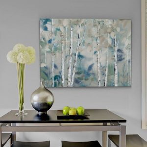Tranh đơn trừu tượng rừng cây xanh CV01876