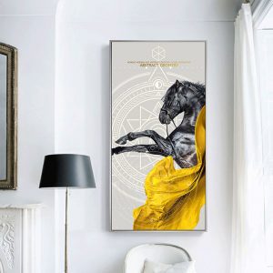 Tranh đơn nghệ thuật hắc mã CV01888