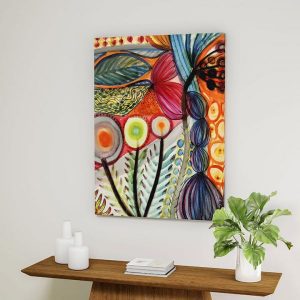 Tranh đơn trừu tượng hoa màu sắc CV01895