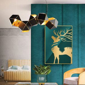 Tranh đơn trừu tượng hươu vàng CV01935