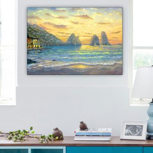 Tranh đơn phòng cảnh hoàng hôn trên biển CV01956