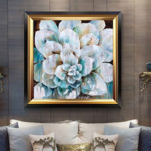 Tranh đơn hoa đá xanh nghệ thuật CV01995