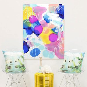 Tranh đơn trừu tượng màu sắc CV01A003