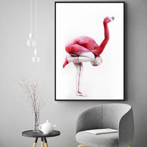 Tranh đơn nghệ thuật cơ thể chim hồng hạc CV01A008