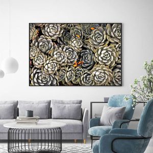 Tranh đơn hoa trà nghệ thuật CV01A016