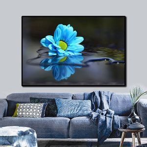 Tranh đơn bông hoa cúc xanh CV01A025