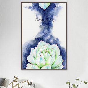 Tranh đơn hoa đá xanh CV01A088