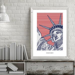 Tranh đơn tượng nữ thần tự do CV01A121