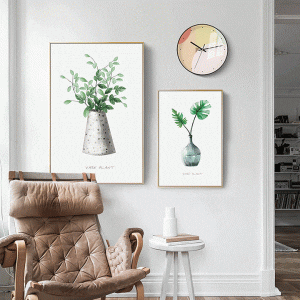 Bộ 2 tranh chậu cây xanh CV02328