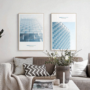 Bộ 2 tranh kiến trúc cao tầng hiện đại CV02229