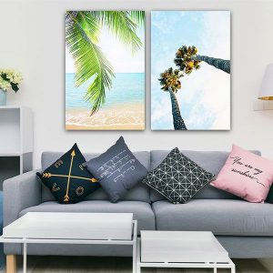 Bộ 2 tranh cây dừa CV02111