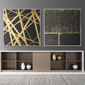 Bộ 2 tranh trừu tượng nghệ thuật hiện đại CV02144