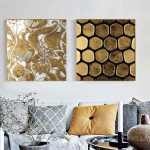 Bộ 2 tranh trừu tượng nghệ thuật hiện đại CV02148