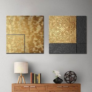 Bộ 2 tranh trừu tượng nghệ thuật hiện đại CV02150