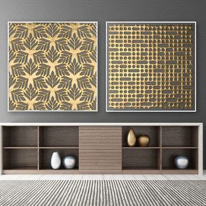 Bộ 2 tranh trừu tượng nghệ thuật hiện đại CV02153