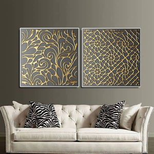 Bộ 2 tranh trừu tượng nghệ thuật hiện đại CV02154