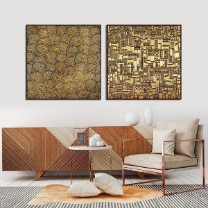 Bộ 2 tranh trừu tượng nghệ thuật hiện đại CV02155