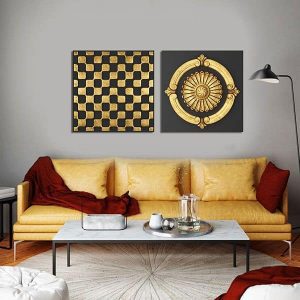 Bộ 2 tranh trừu tượng nghệ thuật hiện đại CV02156