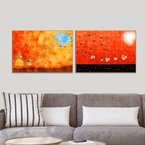 Bộ 2 tranh vẽ ngộ nghĩnh CV02161