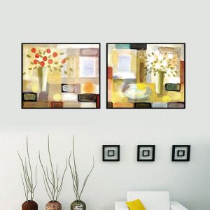 Bộ 2 tranh trừu tượng nghệ thuật CV02175