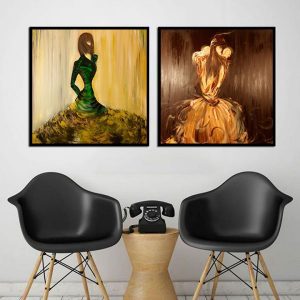 Bộ 2 tranh nghệ thuật đương đại những quý cô thời trang CV02201