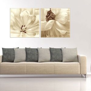 Bộ 2 tranh hoa cúc trắng CV02205