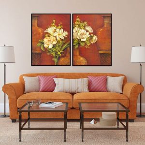 Bộ 2 tranh ghép hoa cổ điển CV02208